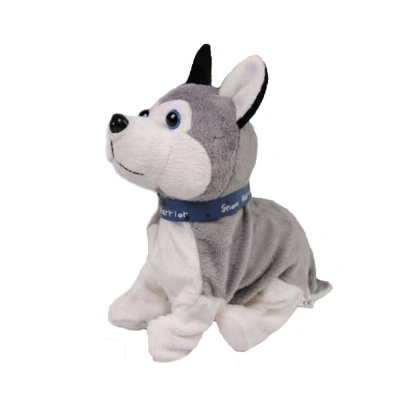 佳梦 毛绒电动动物玩具 哈士奇可根据主人的指令做动作狗叫声喘息声音