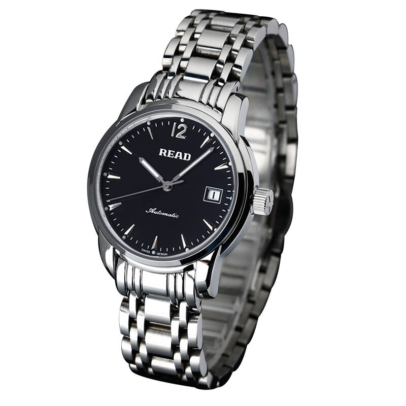 锐力(read)手表 机械表男表r8001g 黑面钢带