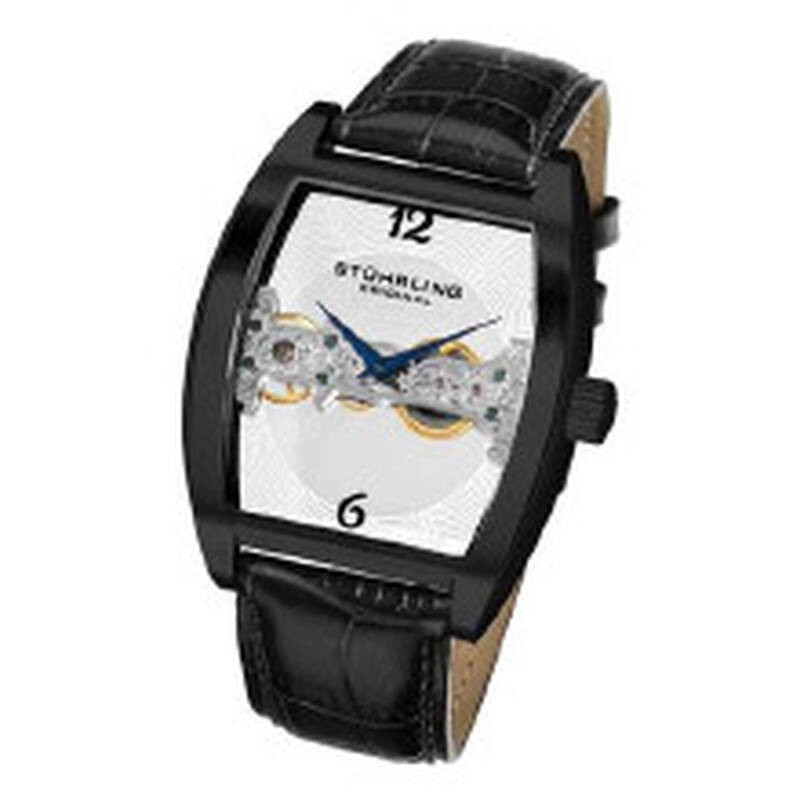 stuhrling original 男士时尚精美机械表 303 33552 银白色 银色