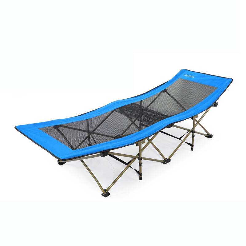 凯茵成行军床折叠床户外床露野营沙滩床k-1001 透气网状天蓝色