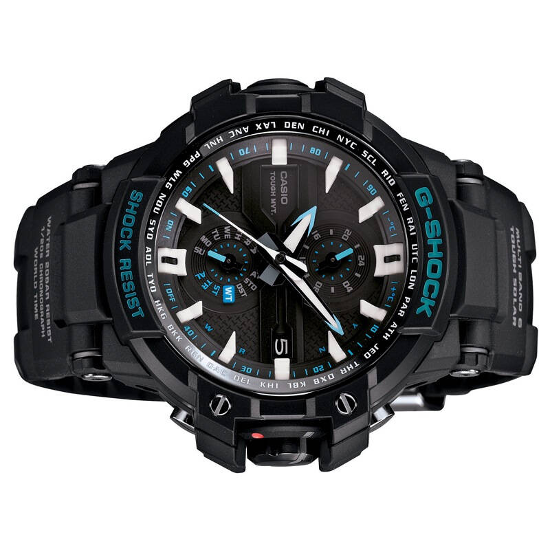 卡西欧(casio)手表 g-shock系列太阳能电波航空石英男表gw-a1000a-1a