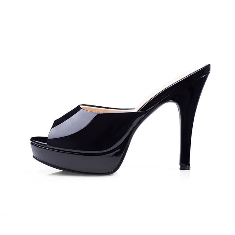 【售罄】哥弟 女鞋春夏新款时尚百搭防水台细跟鱼嘴凉拖高跟鞋910007