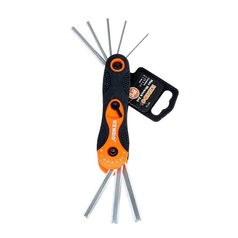 微酷工具(kendo) 8件套折叠内六角扳手 家用五金工具