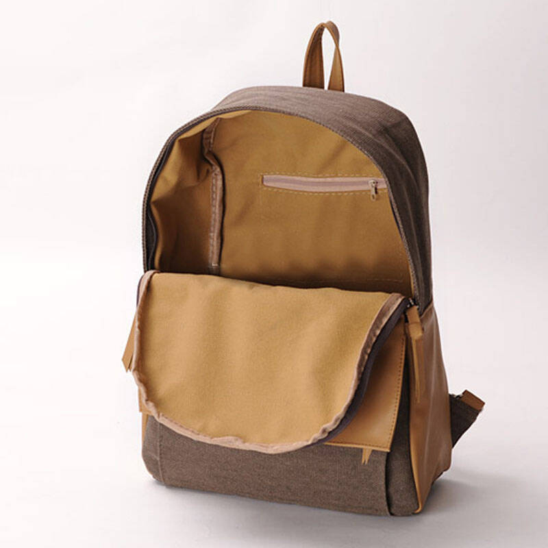 喜俏名尚个性三角猪鼻子帆布学生双肩包j213 紫红色