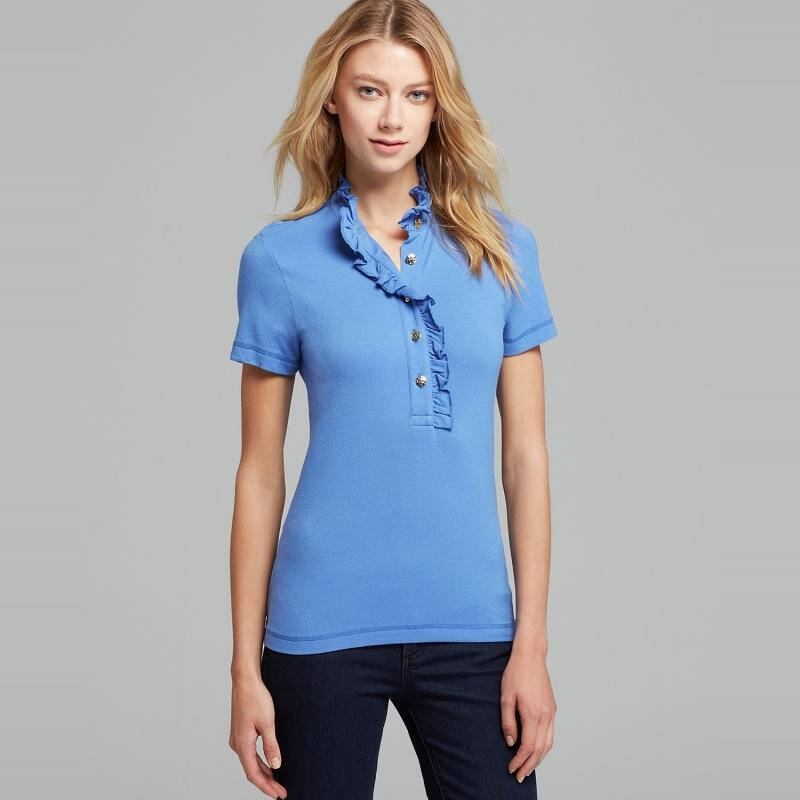 托里伯奇 tory burch 女式短袖polo衫 wedge blue q00088294 large