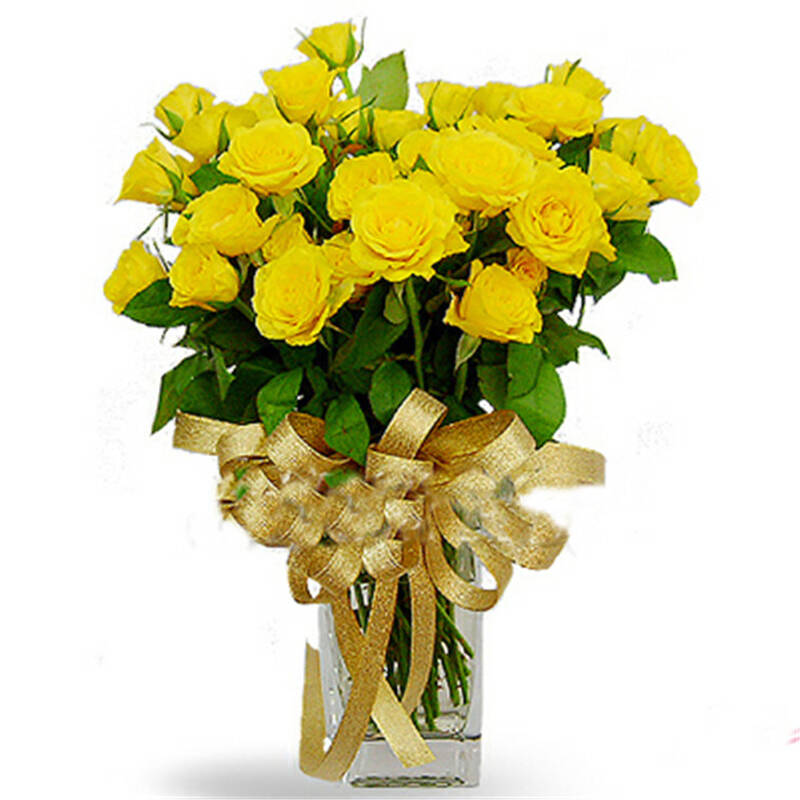 爱的印记 鲜花速递 33朵黄玫瑰 有爱
