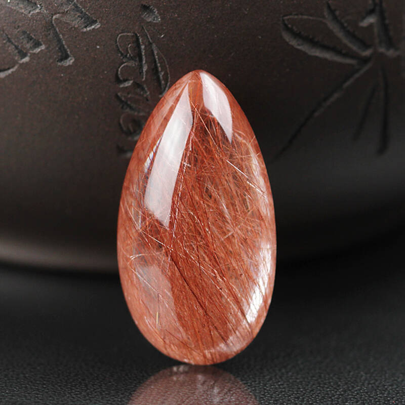 晶语晶缘 天然红发晶吊坠原石裸石天然水晶项坠 男女款 2号吊坠