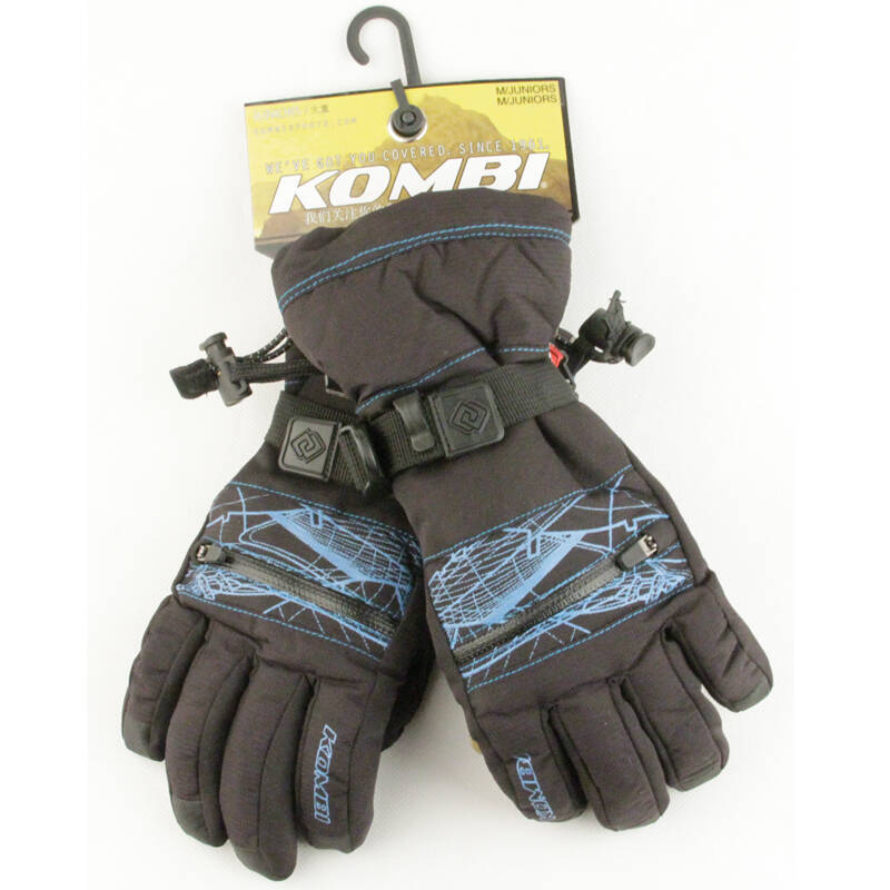 康比kombi 13秋冬新款铁轨少年儿童时尚滑雪保暖手套 6048/6049 6048