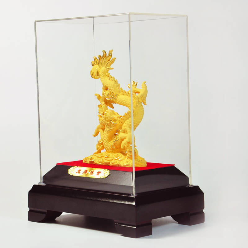 德宝城s 绒沙金金龙腾盛世 外事商务办公创意礼物 送