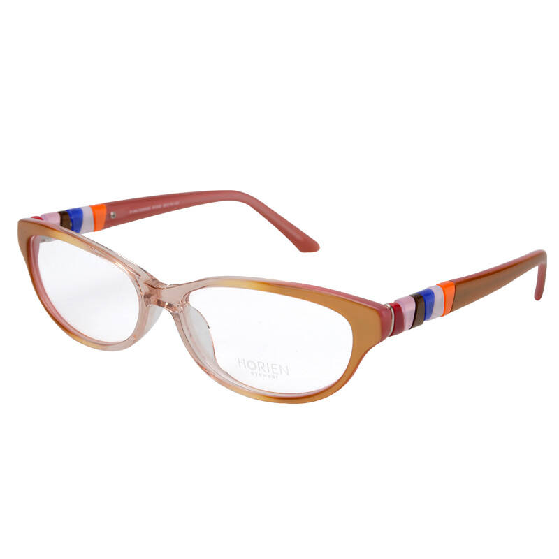海俪恩horien 时尚板材拼色男女眼镜框可配镜镜框 7200020 迷情香槟