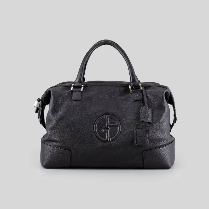 乔治阿玛尼 giorgio armani 男式旅行包 black q00061414