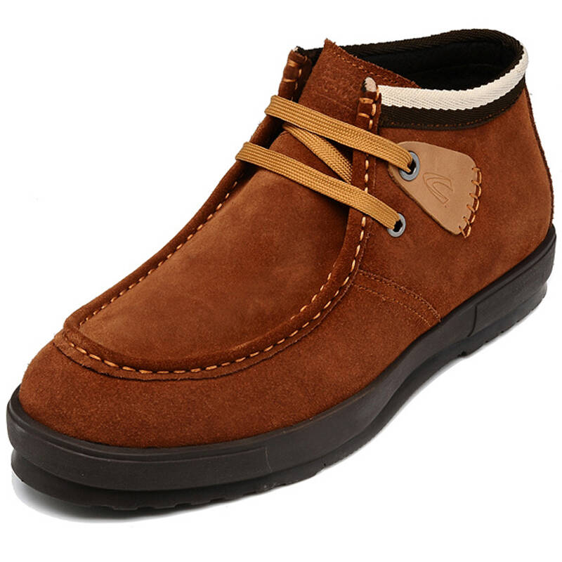 【京品年货热卖】德国骆驼 秋冬新款男鞋 英伦潮流高帮系带户外休闲鞋