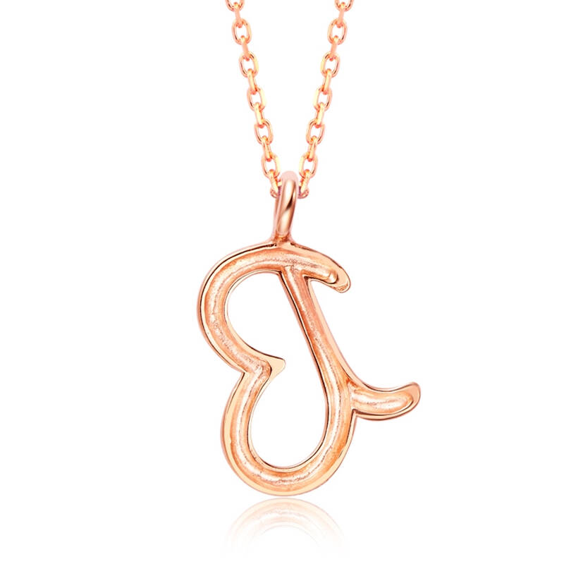 周大福【年货】【】网店尊享款my-code b字母10k金项链/吊坠 e