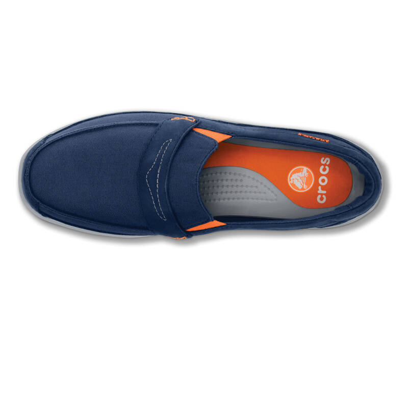 crocs卡骆驰休闲男鞋 男士领尚沃尔卢帆布鞋/15004 深蓝/淡灰-41s m7