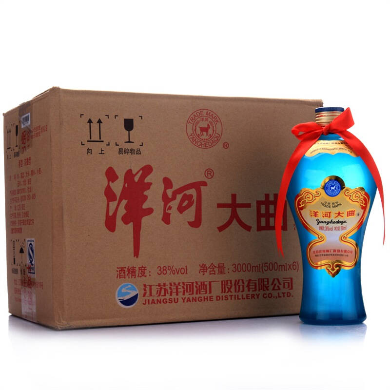 洋河 洋河大曲 38度 整箱装 500ml*6瓶 自营