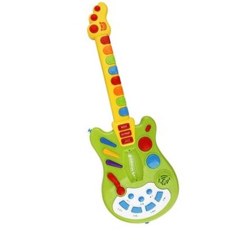 贝芬乐动感之星儿童音乐电子节奏小吉他玩具可弹奏乐器 红色