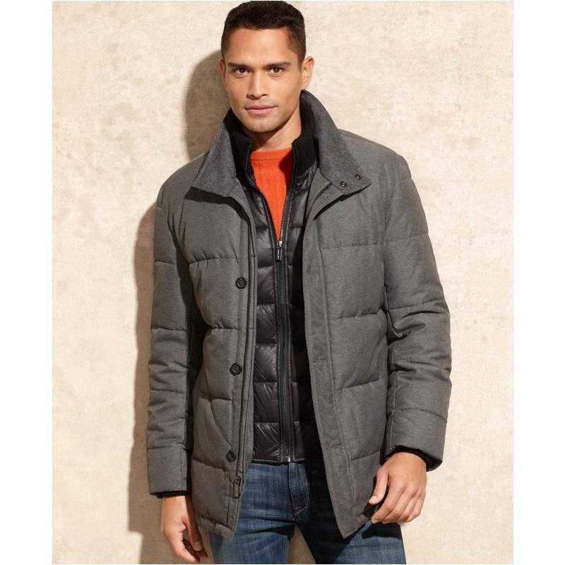 迈克柯尔 michael kors 男式羽绒服 grey heather q00042340 xl