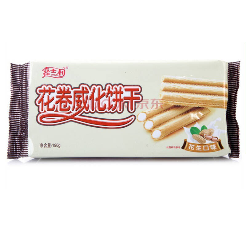 嘉士利花卷威化饼干花生味190g