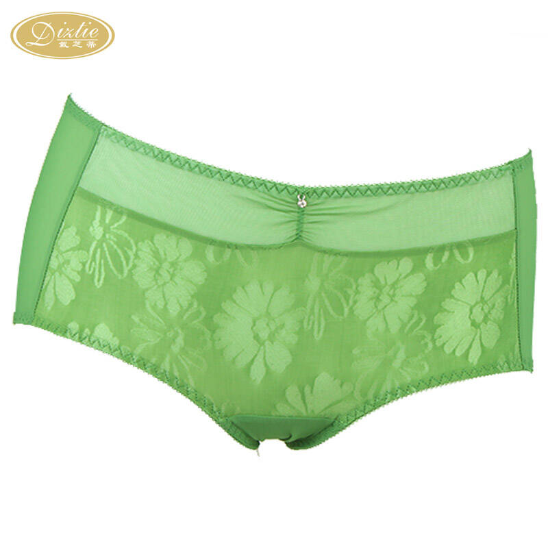 戴芝蒂(diztie)d51560无痕纯色女士大码平角内裤 翡翠绿 xl