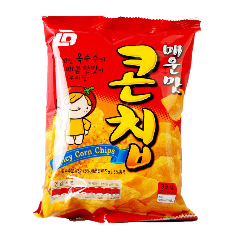 韩国进口劳迪玉米片39g