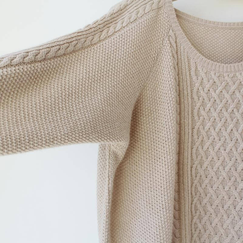 sheeta 2013秋装上新大码女装毛衣 女 韩版 宽松女款针织衫 浅卡其色