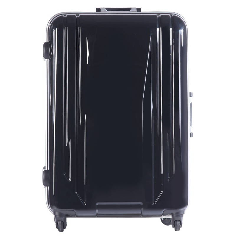 希伯莱(thelebre) 密码锁旅行箱万向轮拉杆箱男女pc镜面铝框26寸行李