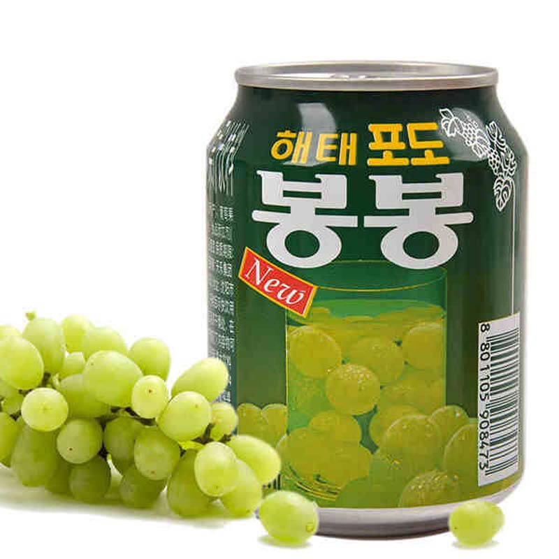 韩国进口 海太葡萄果肉果汁饮料 238ml 罐装