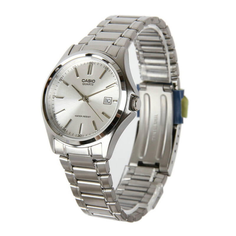 卡西欧简约指针手表男表石英日历钢带男表mtp-1183a-7a mtp-1183a-7a