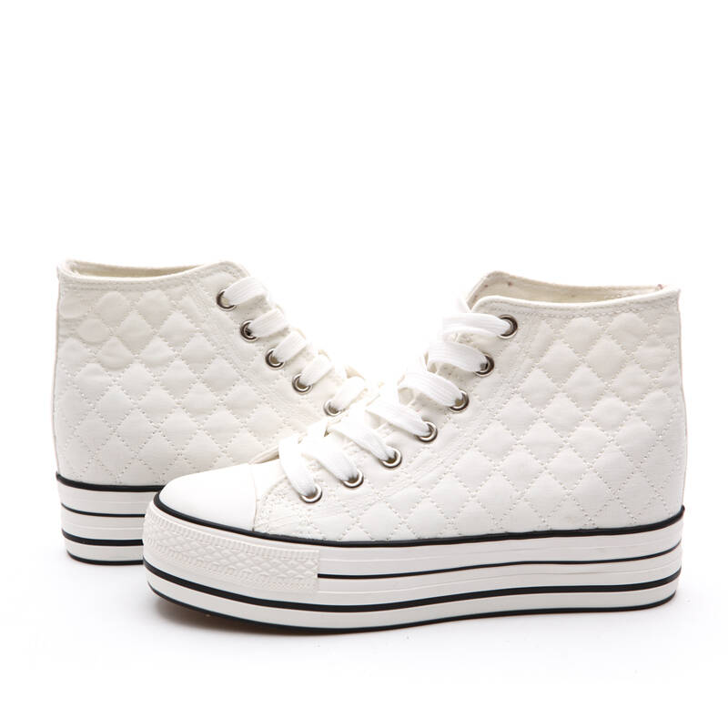 飞耀2014春季新款韩版帆布鞋女鞋内增高休闲松糕厚底 g-05 白色 37码