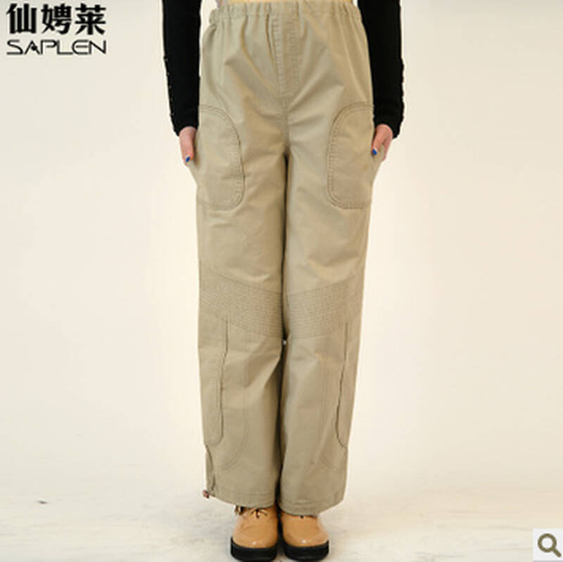 清仓特卖 仙娉莱春秋款孕妇装裤子长裤420221 吊牌价1.3折 米色 s