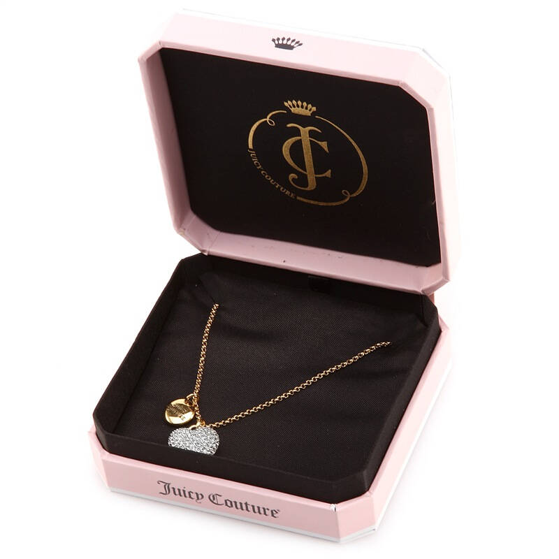 juicy couture 橘滋 金色满钻爱心项链 yjruon37 710 rs