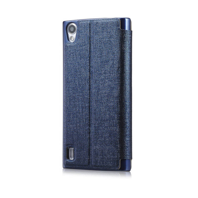 cr 视窗支架手机保护套/皮套免翻盖接听 适用于vivo y15t 蓝色