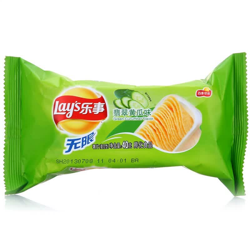 乐事无限薯片翡翠黄瓜味40g 自营