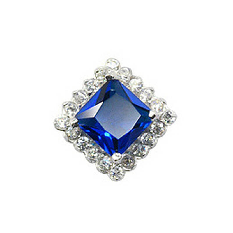 davka 男士耳钉 单只 潮流 时尚 925纯银耳环 耳饰 蓝宝星