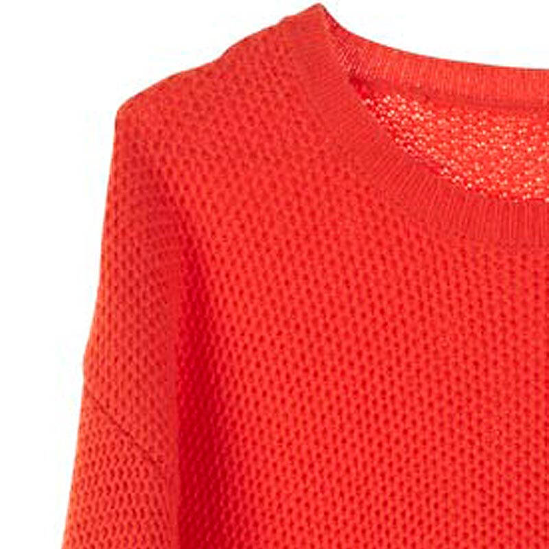 mo&co.摩安珂 moco 纯色套头毛衫 m124jey79 o45橙红色 l