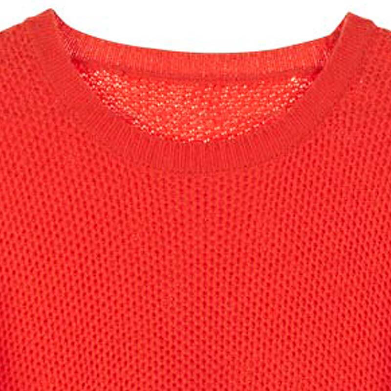 mo&co.摩安珂 moco 纯色套头毛衫 m124jey79 o45橙红色 l