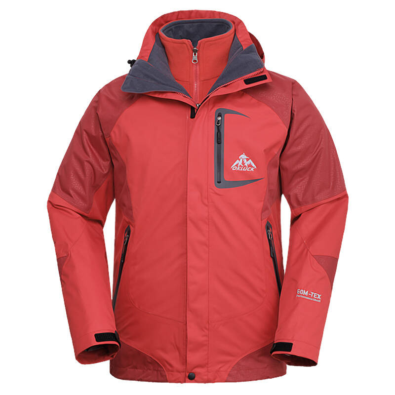 okluck顶级大牌 户外冲锋衣 男款正品两件套抓绒内胆三合一登山服b