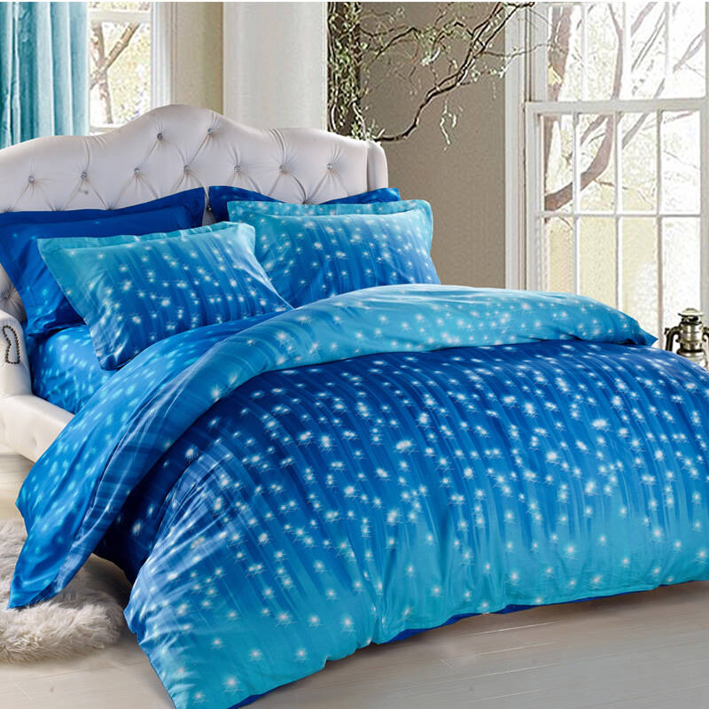 绅宝家纺 纯棉贡缎活性印花四件套 软亲肤