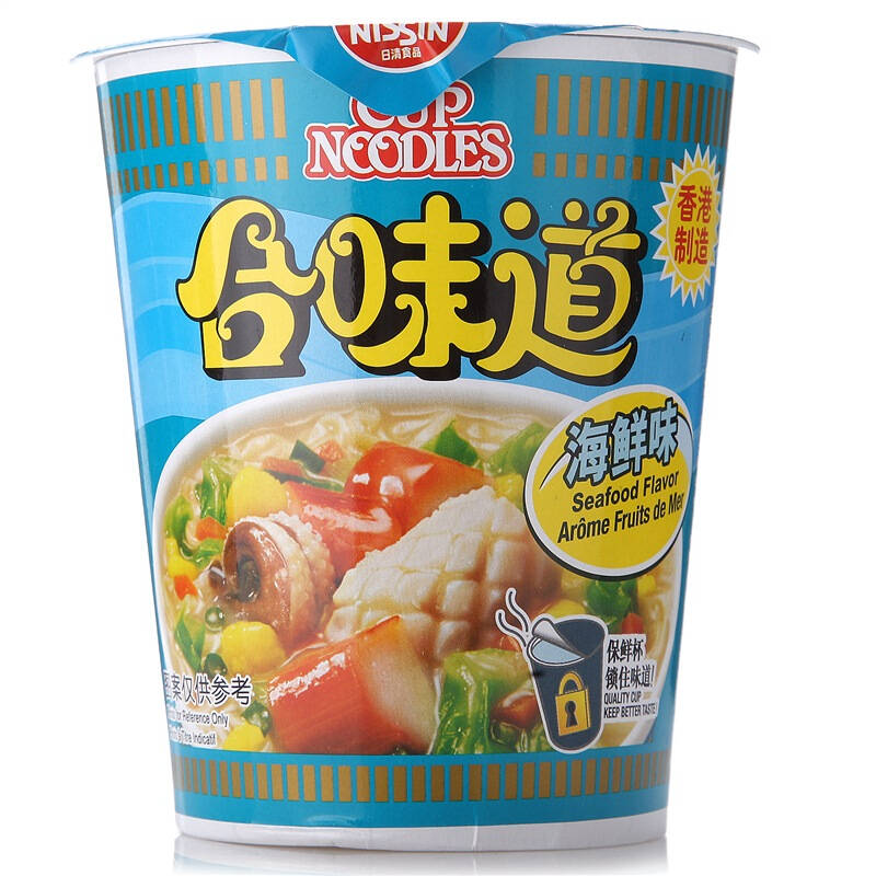 香港进口 nissin 日清 合味道 海鲜杯面 75g杯 京东自营