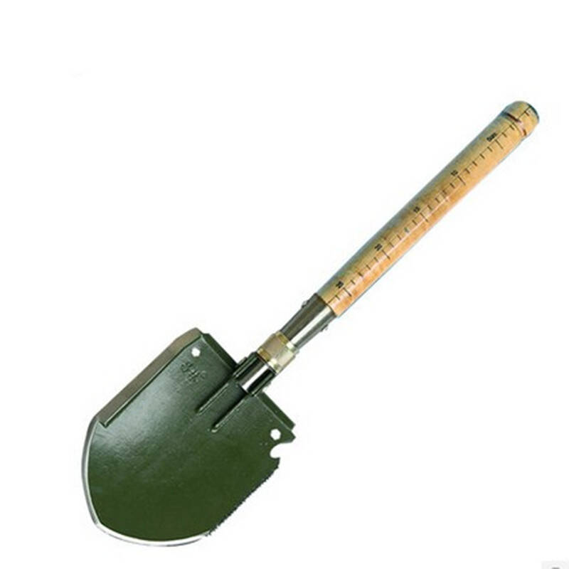 昌林clq308a万能军锹兵工铲工兵铲高强合金钢锹体俄罗斯进口水曲柳木