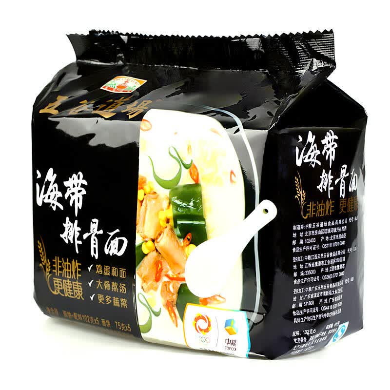 五谷道场海带排骨面(102g*5袋)2包/组