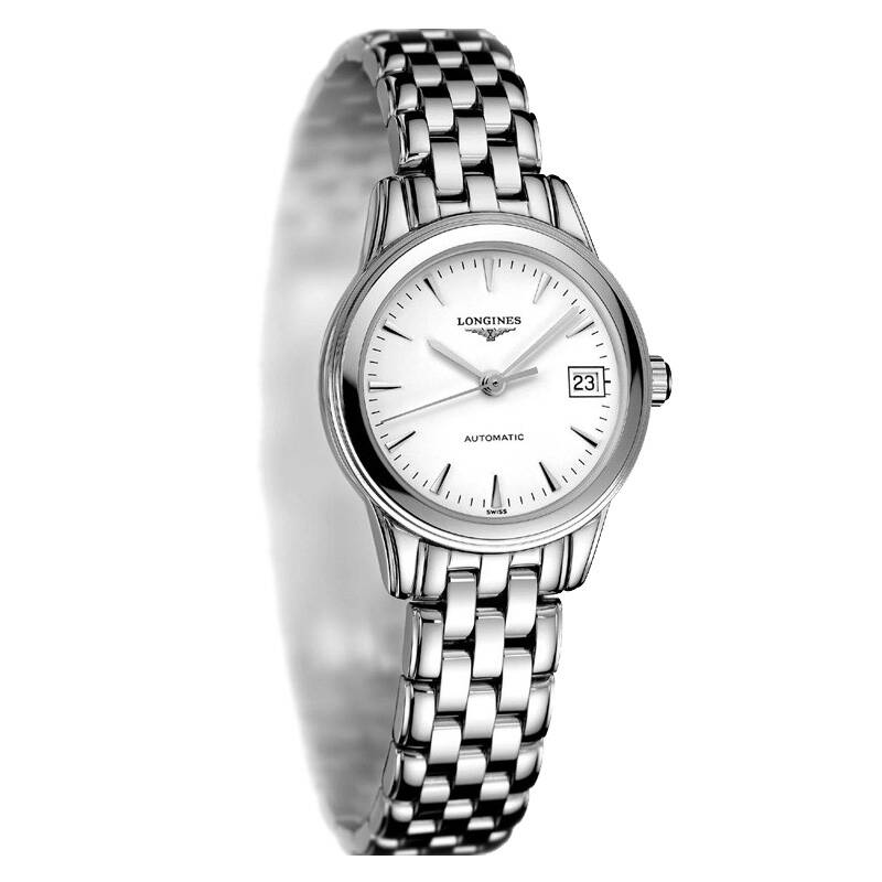 浪琴(longines)军旗系列女款自动机械腕表l4.274.4.12.6 白色