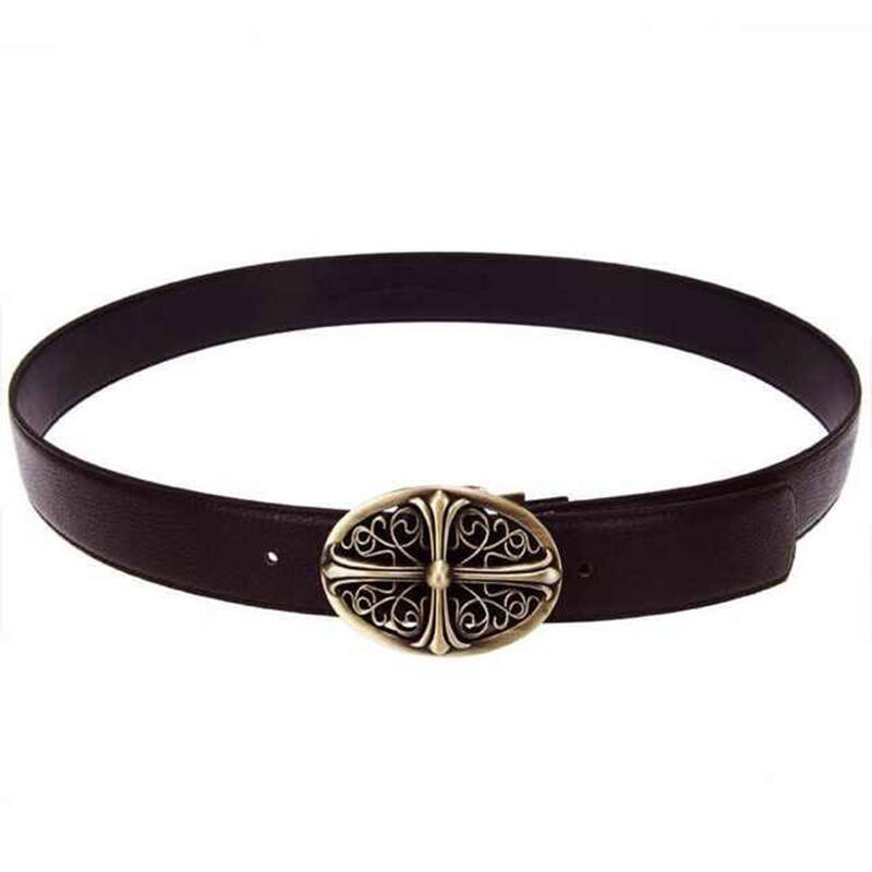 克罗心 chrome heart男女通用腰带 明星大热款 棕色