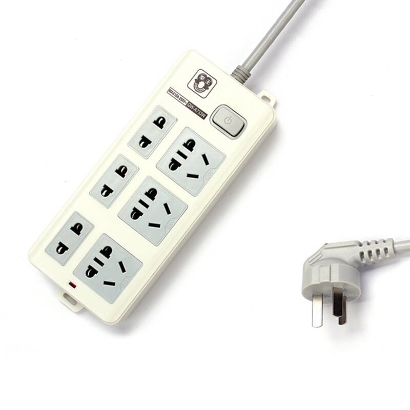 拳王(quanwang) qw-a733w 1.8m 精准系列六孔总控插座 插排 自营