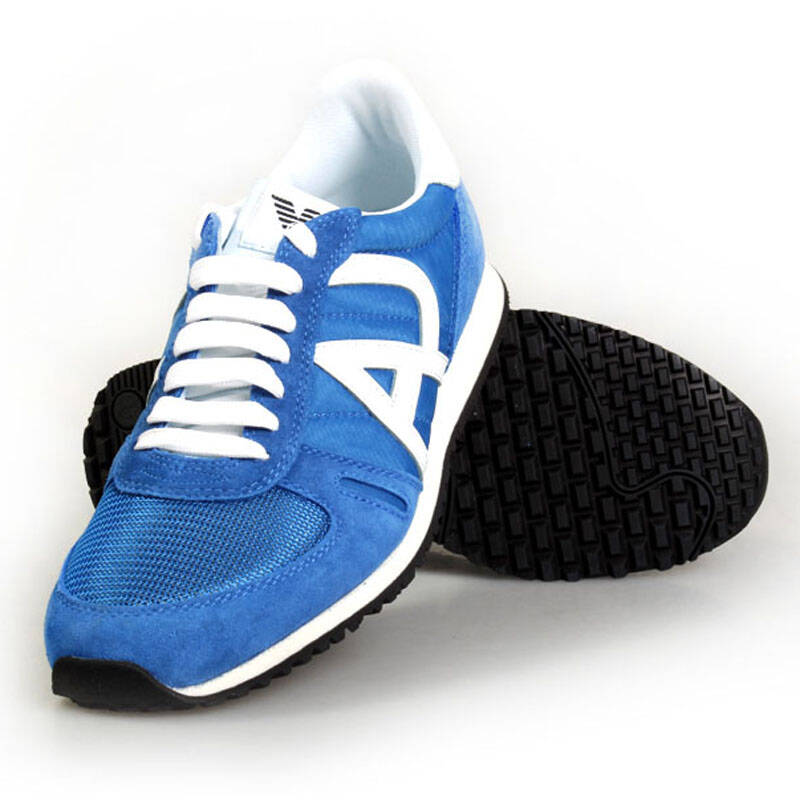 armani阿玛尼 aj系列 男士休闲运动鞋 男鞋 81269 浅蓝色 41