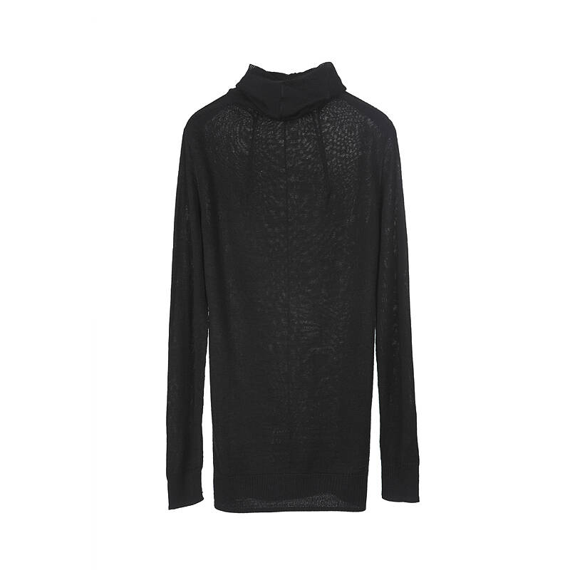 圣迪奥sdeer圣迪奥女装冬装 纯色高领竖线毛衣s12483592 黑色91 m(165