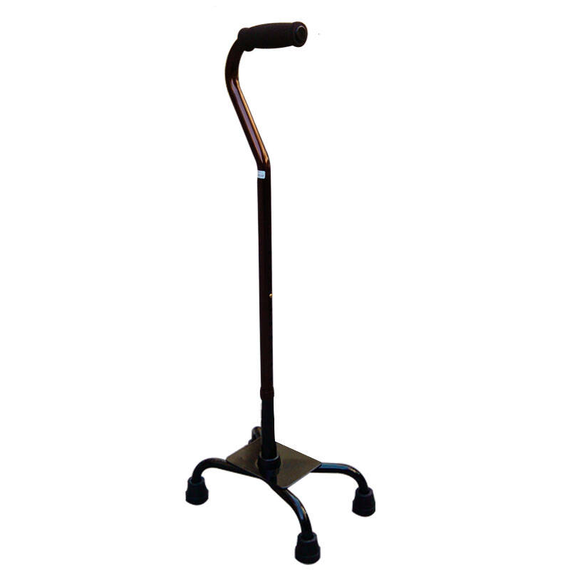 日本三贵miki四脚拐大托盘棕色高度可调 老人四脚拐杖 mrs-010311