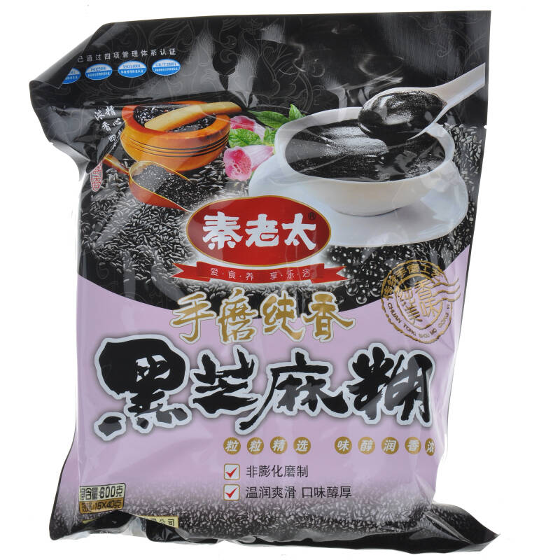 银座 秦老太手磨纯香黑芝麻糊600g