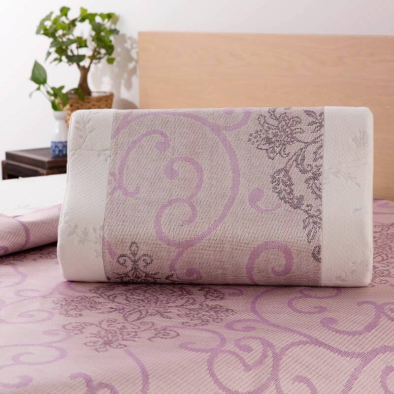 诺伊曼家纺 冰丝席护颈劲椎记忆枕 送换洗天鹅绒枕套