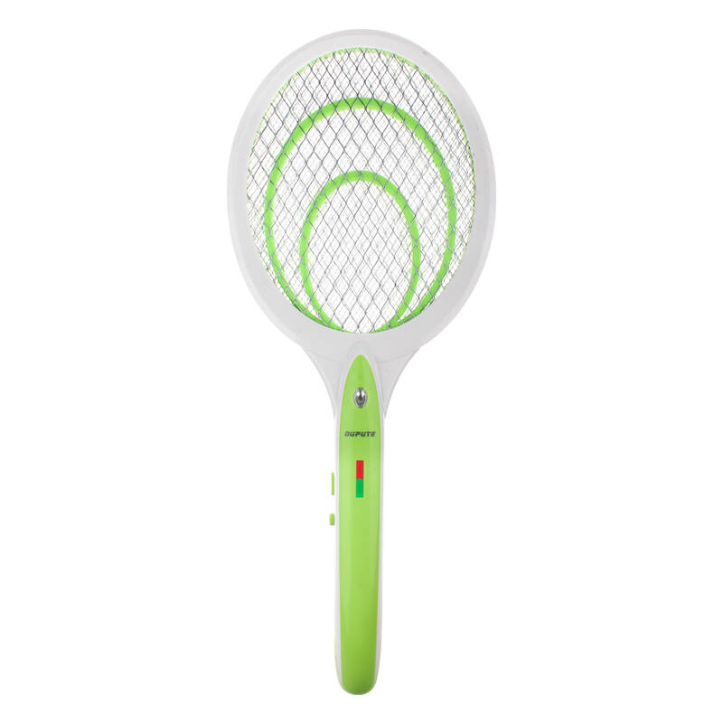 欧普特 电蚊拍 带灯充电式锂电池灭蚊拍 三层网安全电蚊拍8008 草绿色